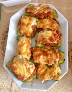 Abobrinhas gratinadas